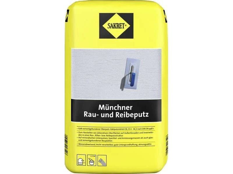 Sakret Münchner Rau- und Reibeputz, Weiß